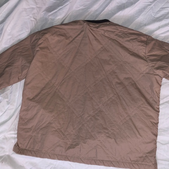 Free People brown/tan quilted bomber jacket - Picture 3 of 6
